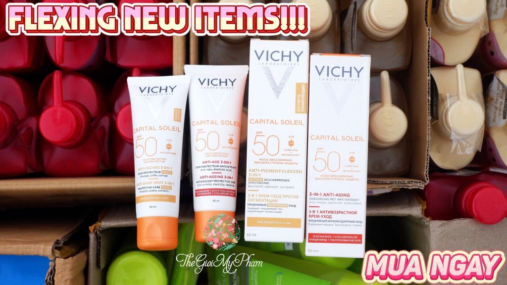 Vichy - KCN Anti-Ageing 3 in 1 50ml (Mẫu mới) #Gạch đỏ