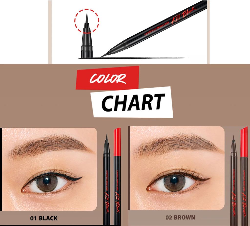 Bút Kẻ Mắt Clio Superproof Pen Liner Kill 0.55ml #01 Black