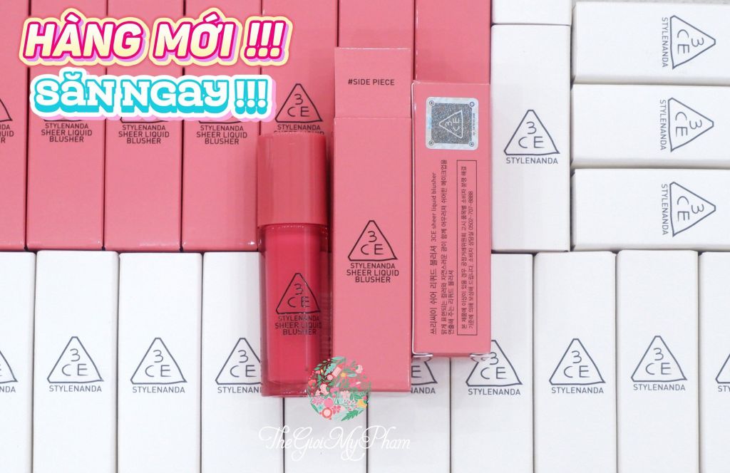 Má Hồng Dạng Kem 3CE Sheer Liquid Blusher #Side Piece