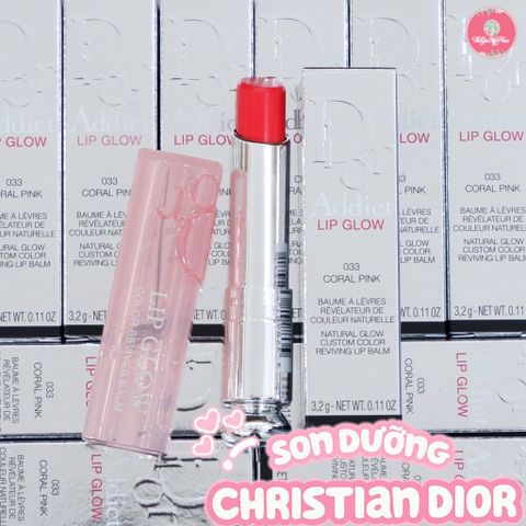 Dior - Son Dưỡng Addict Lip Glow #033 Coral (Mẫu Mới) - Ko Tđ