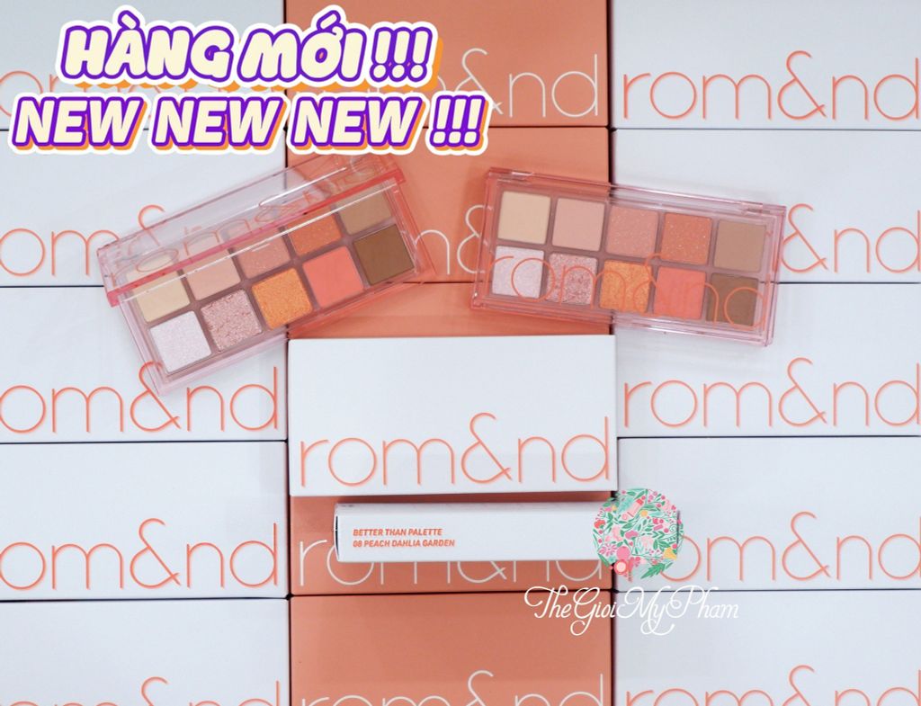 Phấn Mắt 10 Ô Rom&nd Better Than Palette #08 Peach Dahlia Garden