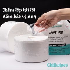 Khăn Mặt Khô Chillwipes - Gói Cuộn 80 Khăn