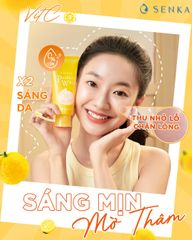 Sữa Rửa Mặt Senka Perfect Whip Vitamin C Poreless Glow Làm Sáng Da 100g