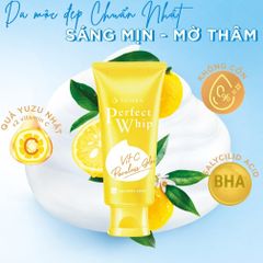 Sữa Rửa Mặt Senka Perfect Whip Vitamin C Poreless Glow Làm Sáng Da 100g