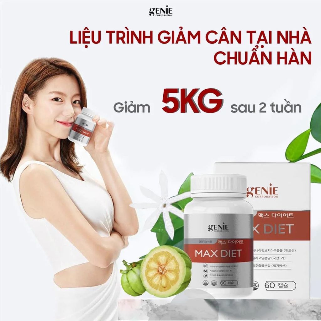 Giảm Cân Genie Slim Recipe Màu Đỏ Mới (30 gói-60 viên)