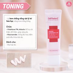 KCN Cell Fusion C Toning Sunscreen 100 50ml (Hồng)