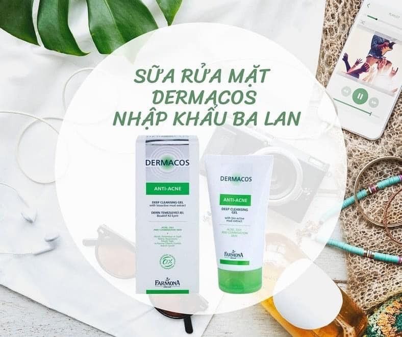 Sữa Rửa Mặt Sạch Sâu, Ngừa Mụn Farmona Dermacos Anti-Acne Deep Cleansing Gel 150ml