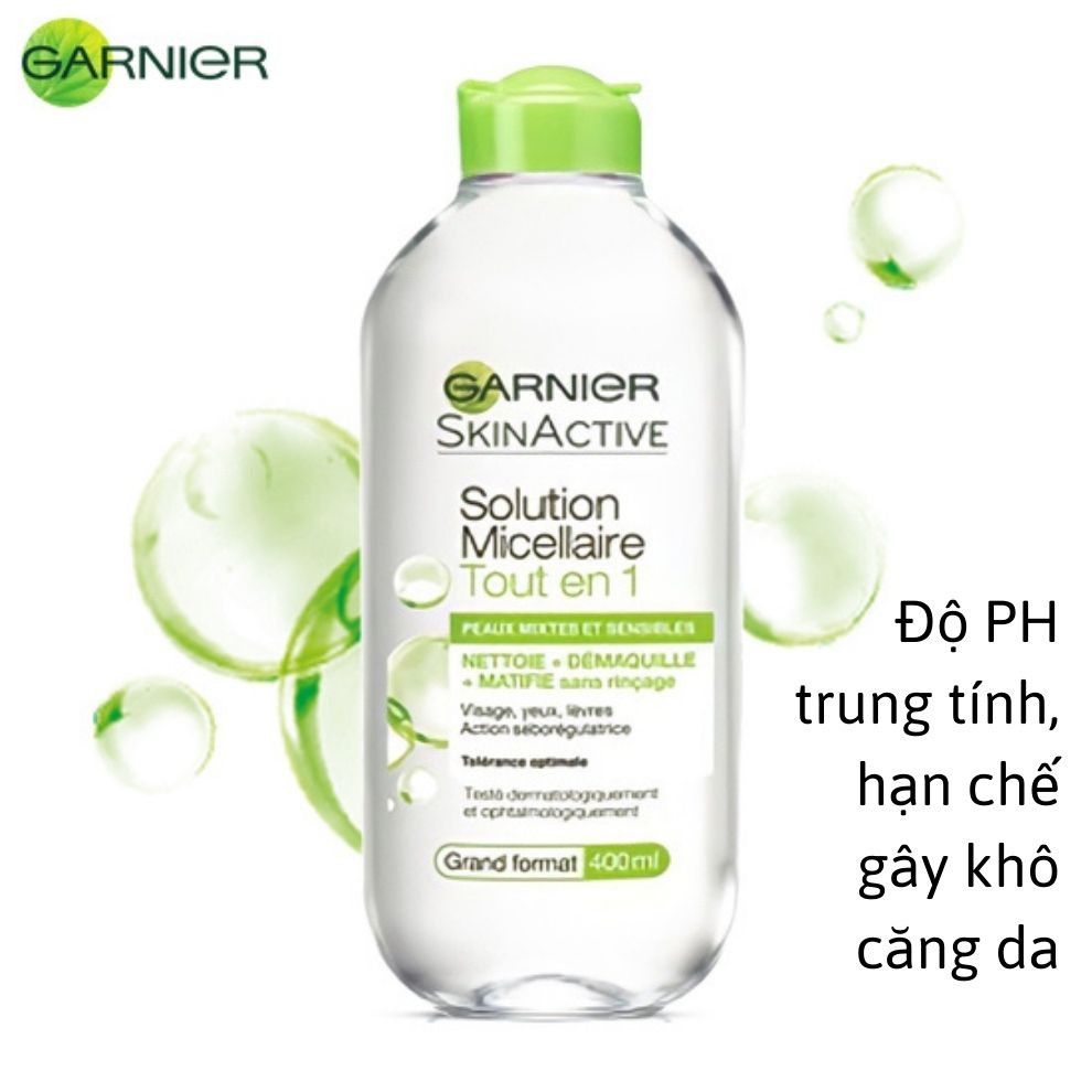 Garnier - Tẩy Trang 400ml #Xanh Lá