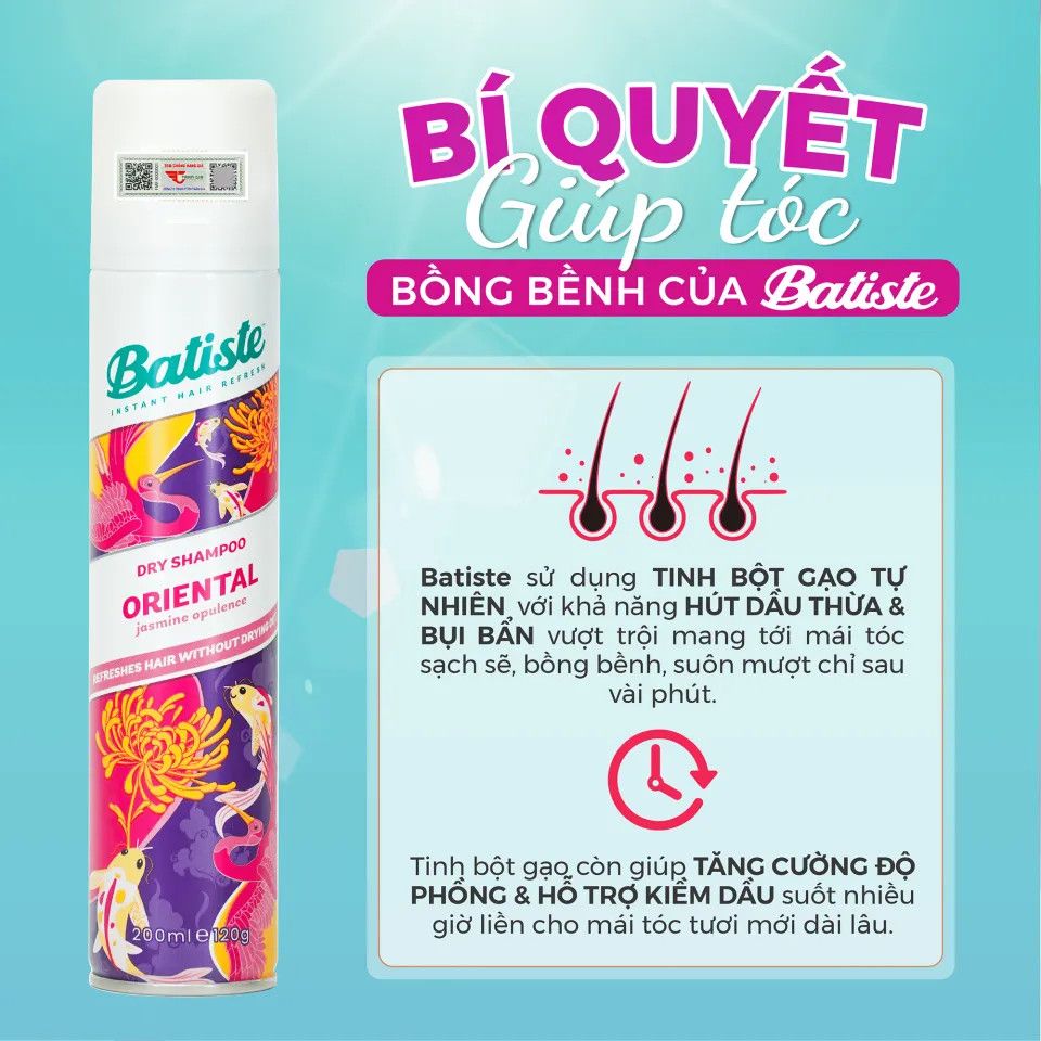 Dầu Gội Khô Batiste 200ml #Oriental