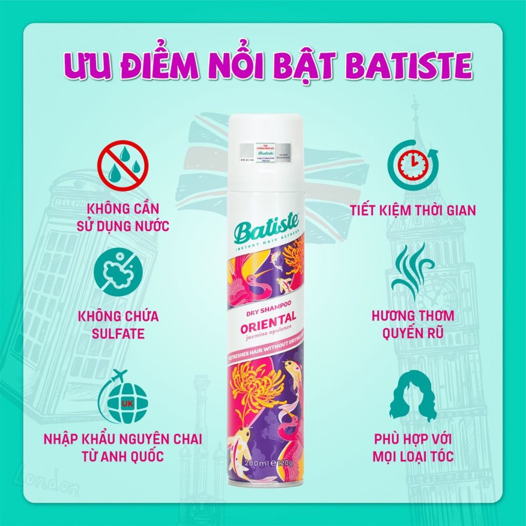 Dầu Gội Khô Batiste 200ml #Oriental