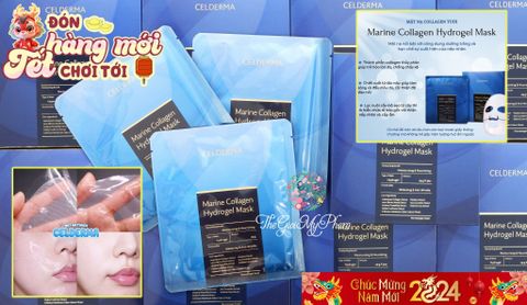 Mặt Nạ Collagen Tươi Celderma Marine Collagen Hydrogel Mask ( Xanh )