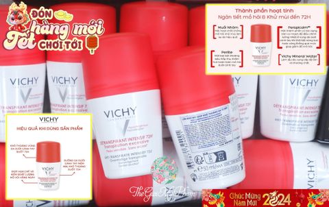 Lăn Khử Mùi Vichy Pháp (Đỏ)