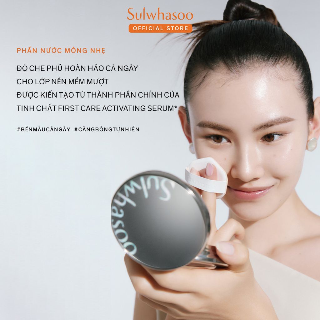 Phấn Nước Sulwhasoo Perfecting Cushion Coussin De Teint #21 Beige( Kèm Lõi) - Ko Tđ