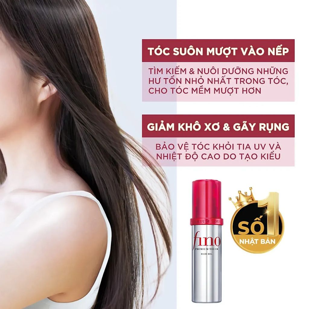 Dầu Dưỡng Tóc Fino Shiseido Premium Touch Cải Thiện Tóc Hư Tổn 70ml