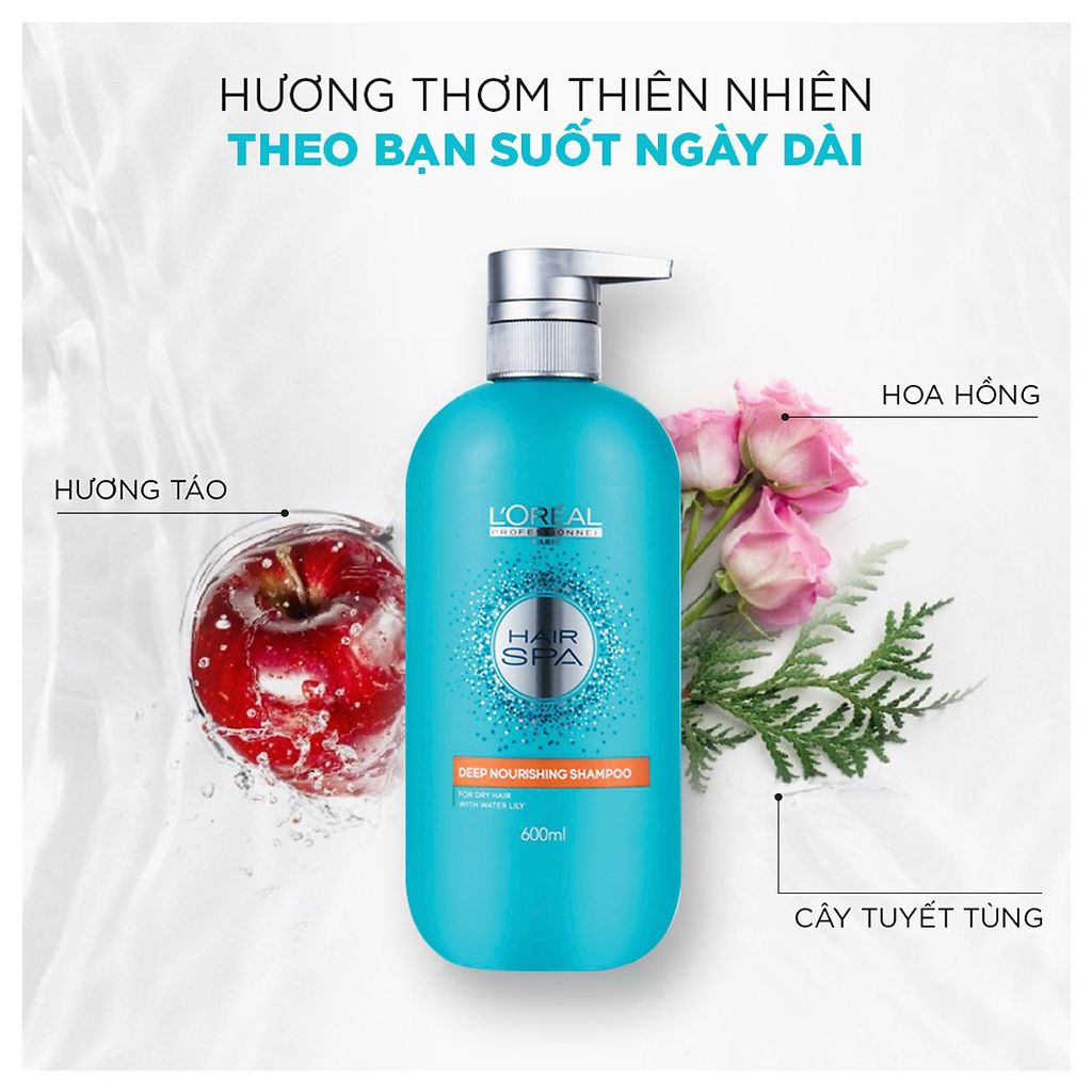 Dầu gội Suôn Mượt L'Oreal Hair Spa Deep Nourishing 600ml