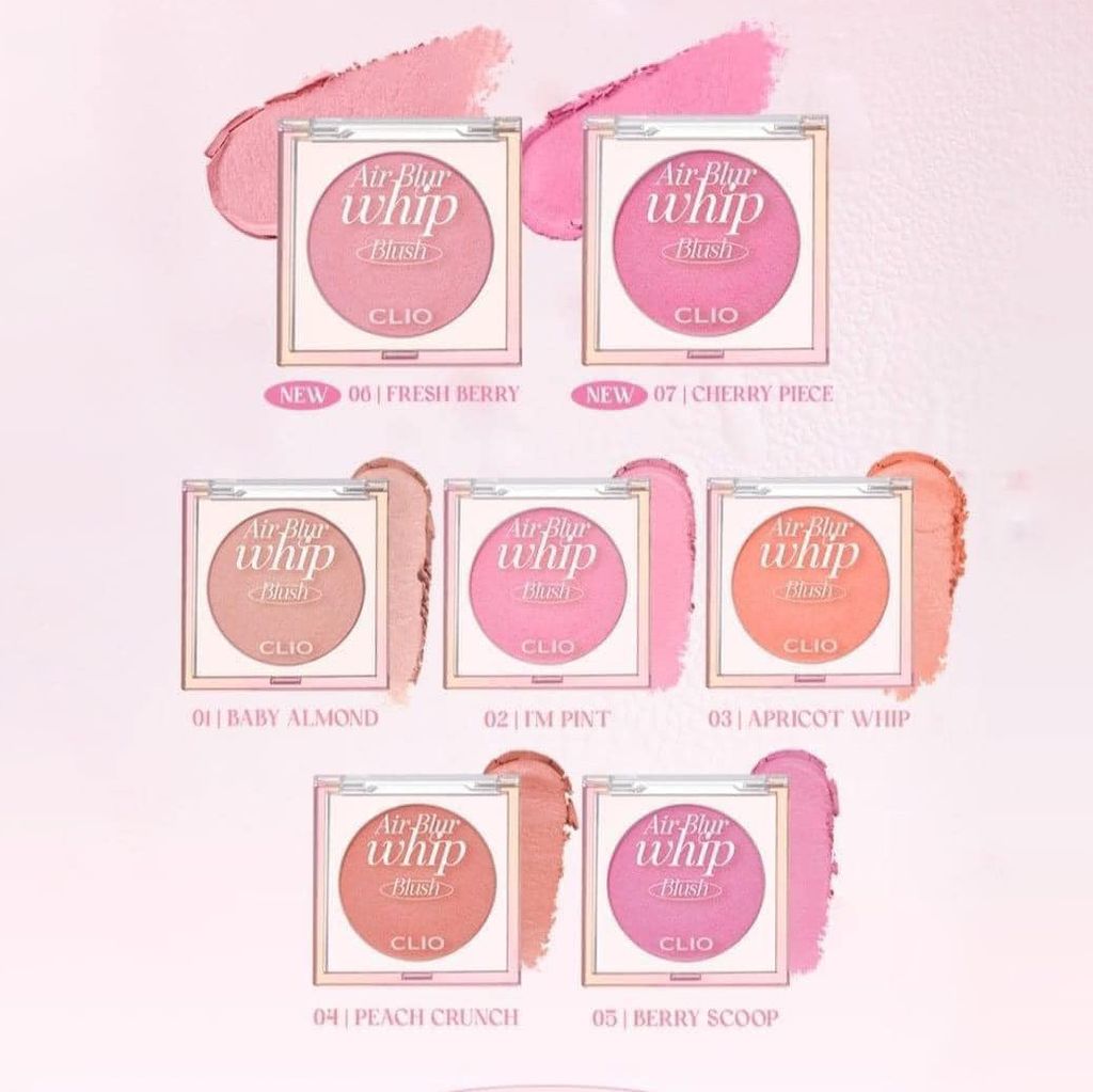 Phấn Má Hồng Clio Air Blur Whip Blush #02 I'm Pint