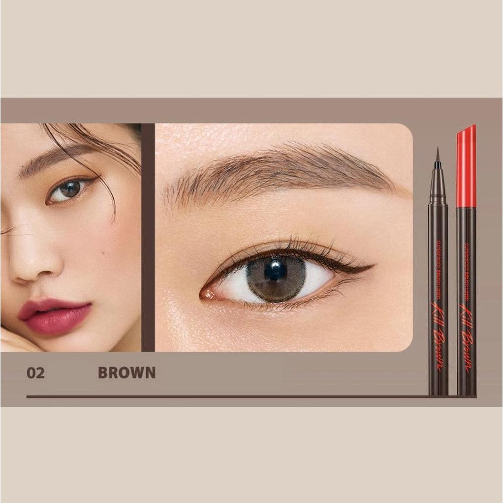 Bút Kẻ Mắt Clio Superproof Brush Liner Kill Brown #02 Brown