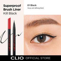 Bút Kẻ Mắt Clio Superproof Brush Liner Kill Black #01 Black