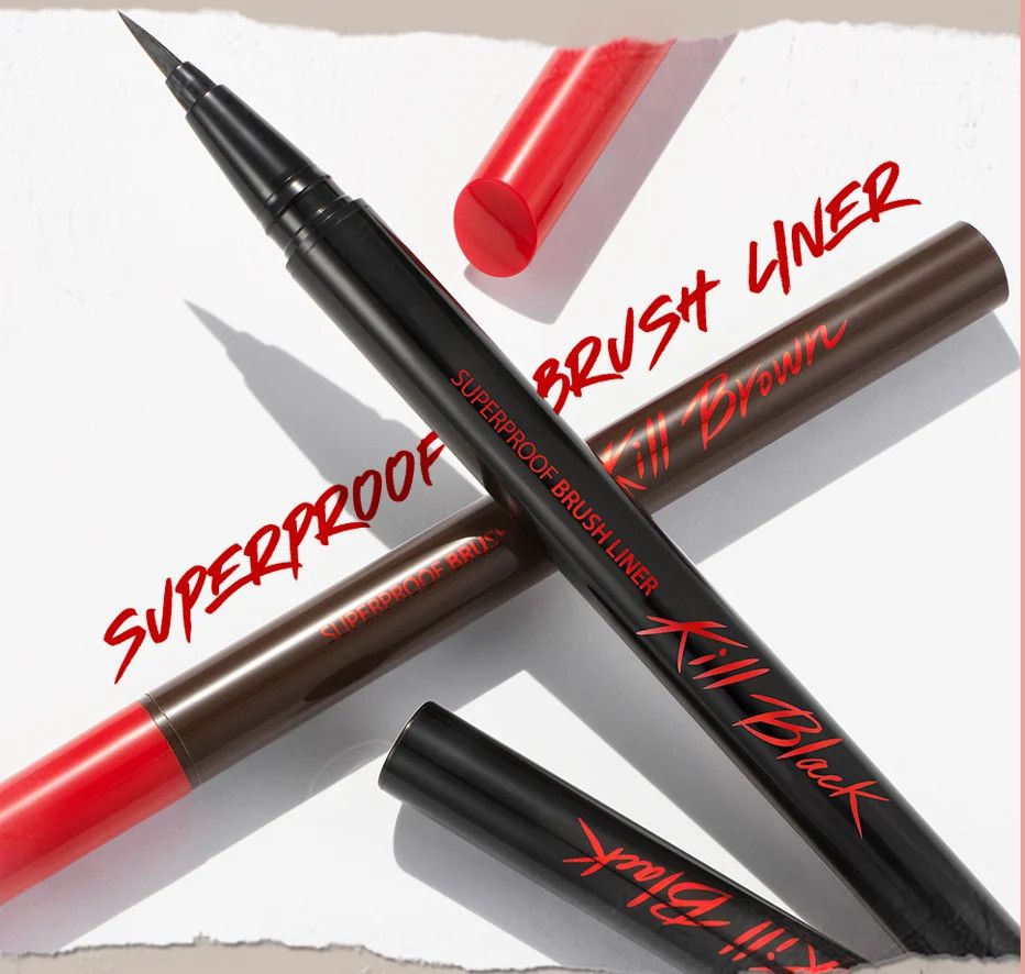 Bút Kẻ Mắt Clio Superproof Brush Liner Kill Black #01 Black