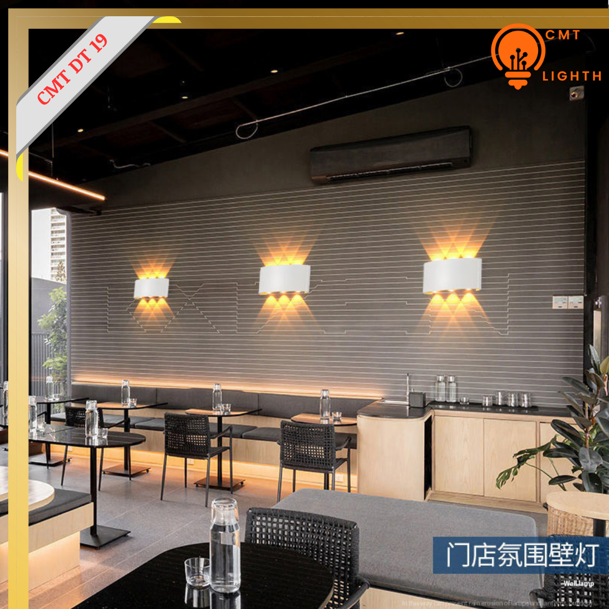 Đèn hắt tường 6 tia màu trắng CMT DT 19
