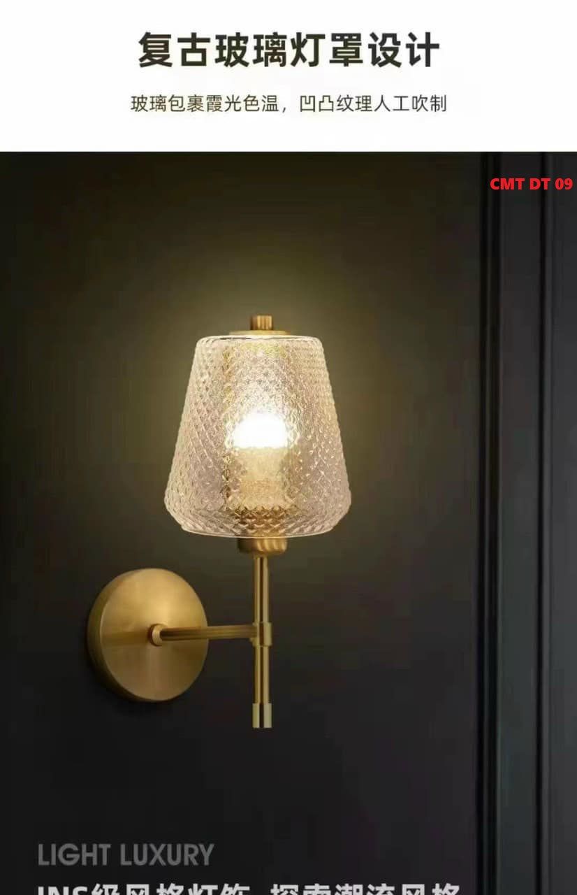 Đèn tường phòng ngủ, phòng khách hiện đại kiểu Mỹ CMT DT 09