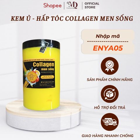 Kem Ủ Phục Hồi Tóc Hư Tổn Collagen Men Sống Hũ 1000ml