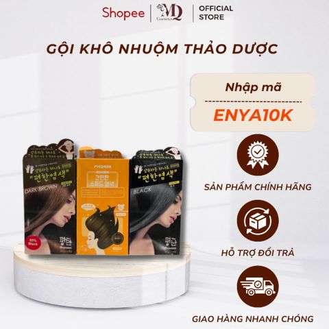 Dầu Gội Khô Nhuộm Tóc Màu Nâu, Dưỡng Tóc Hàn Quốc Dung Tích 150g