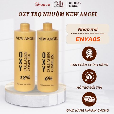 Oxy Trợ Nhuộm Tóc Oxy Collagen Complex New Angel, Lên Màu Nhanh, Không Rát Da 1000g