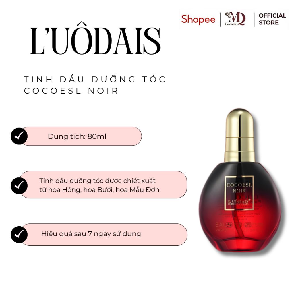 Tinh Dầu Dưỡng Tóc Hương Nước Hoa COCOESL Noir Dung Tích 80ml