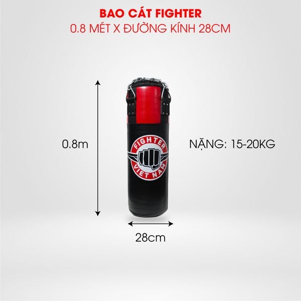 Bao Cát Fighter 0.8 mét, đường kính 28cm