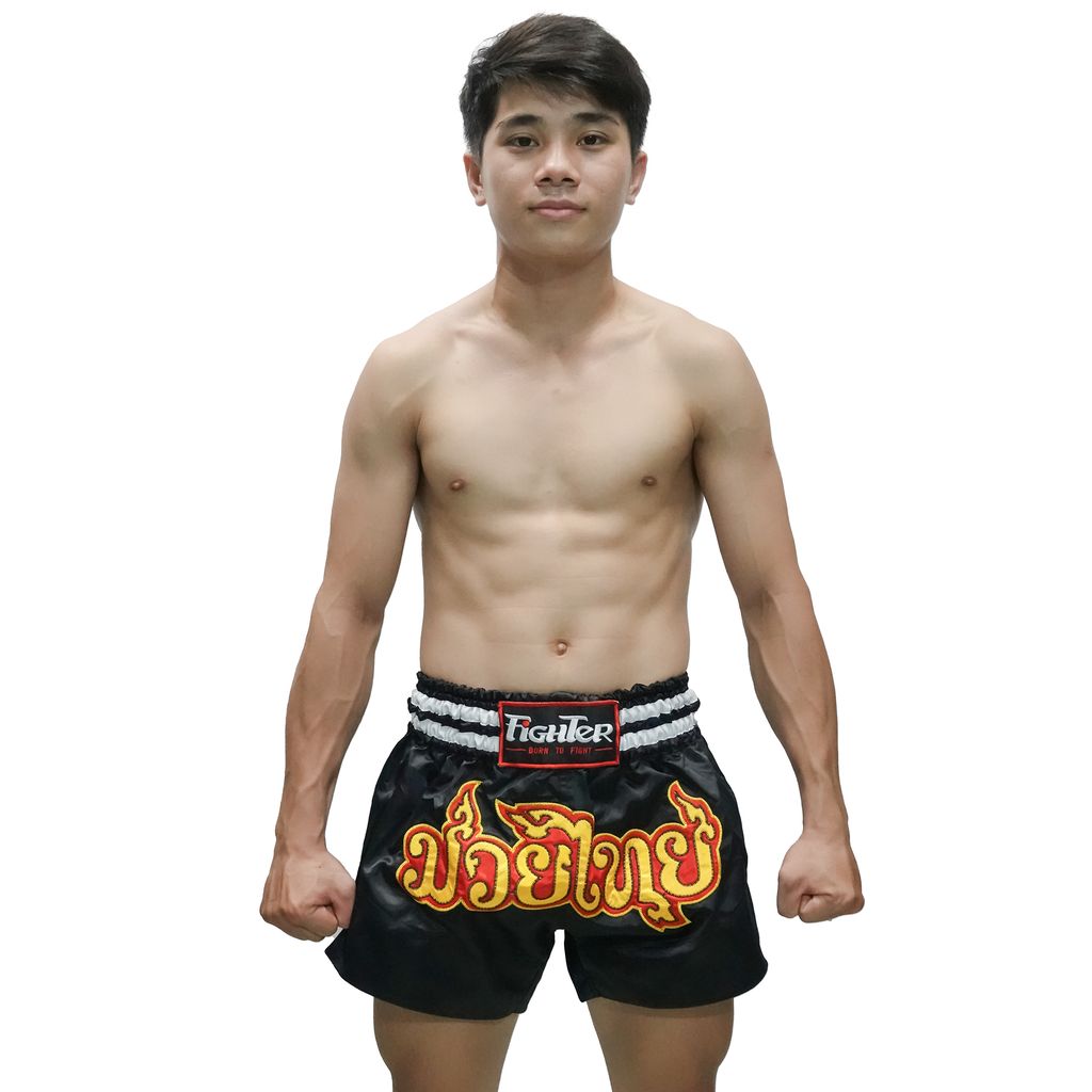 Quần Muay Thái Fighter PT (Xanh - Đỏ - Đen)