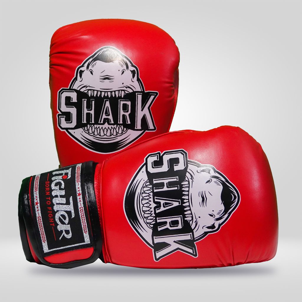 Găng Boxing Fighter Shark Cao Cấp - Màu Đỏ