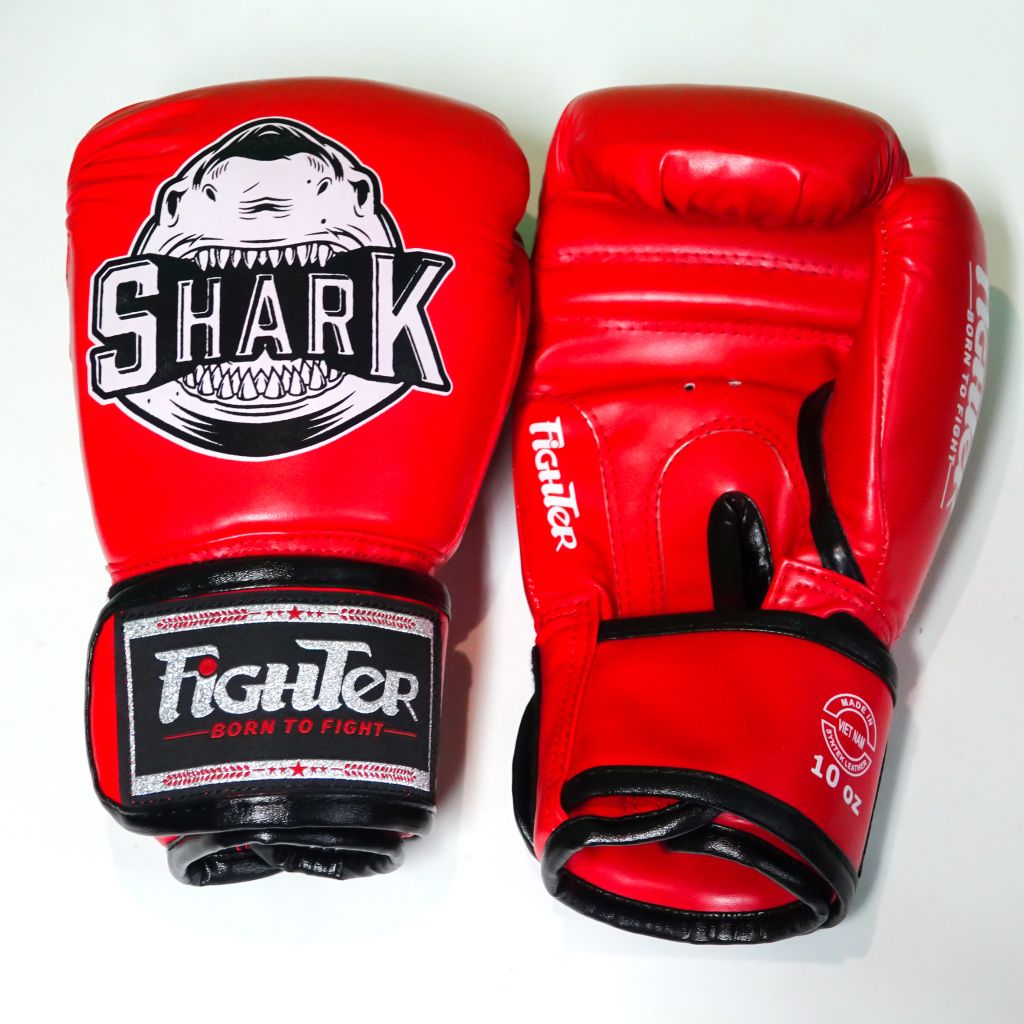 Găng Boxing Fighter Shark Cao Cấp - Màu Đỏ