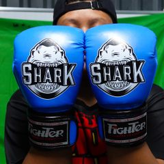 Găng Boxing Fighter Shark Cao Cấp - Màu Xanh