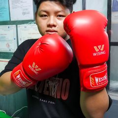 Găng Boxing Wesing Tiêu Chuẩn Thi Đấu - Hàng Chính Hãng - RED