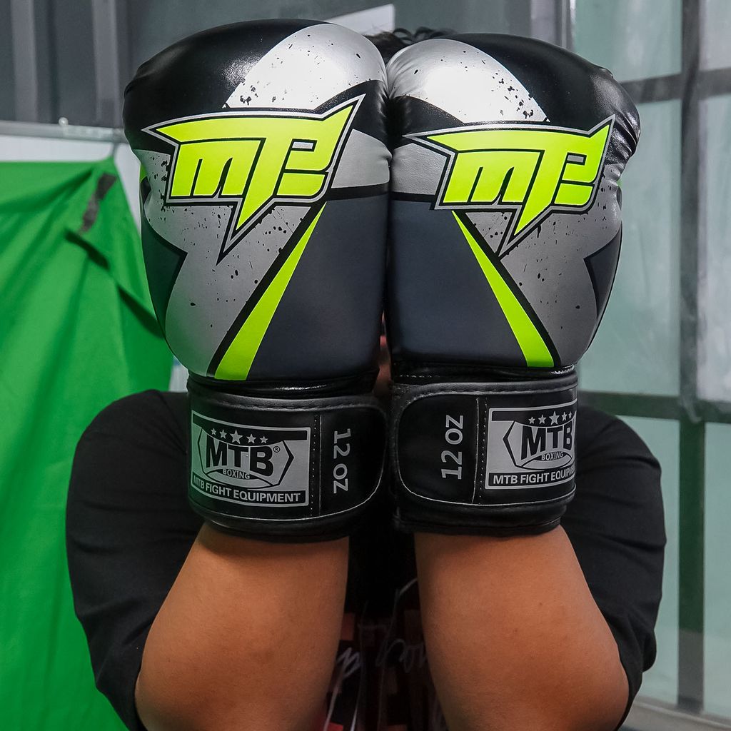 Găng tay đấm bốc Boxing MTB - Xanh, Đỏ, Trắng, Vàng, Hồng