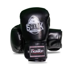 Găng Boxing Fighter Shark Trẻ Em Đen - 6oz