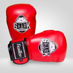 Găng Boxing Fighter Shark Trẻ Em Đỏ - 6oz