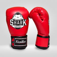 Găng Boxing Fighter Shark Trẻ Em Đỏ - 6oz