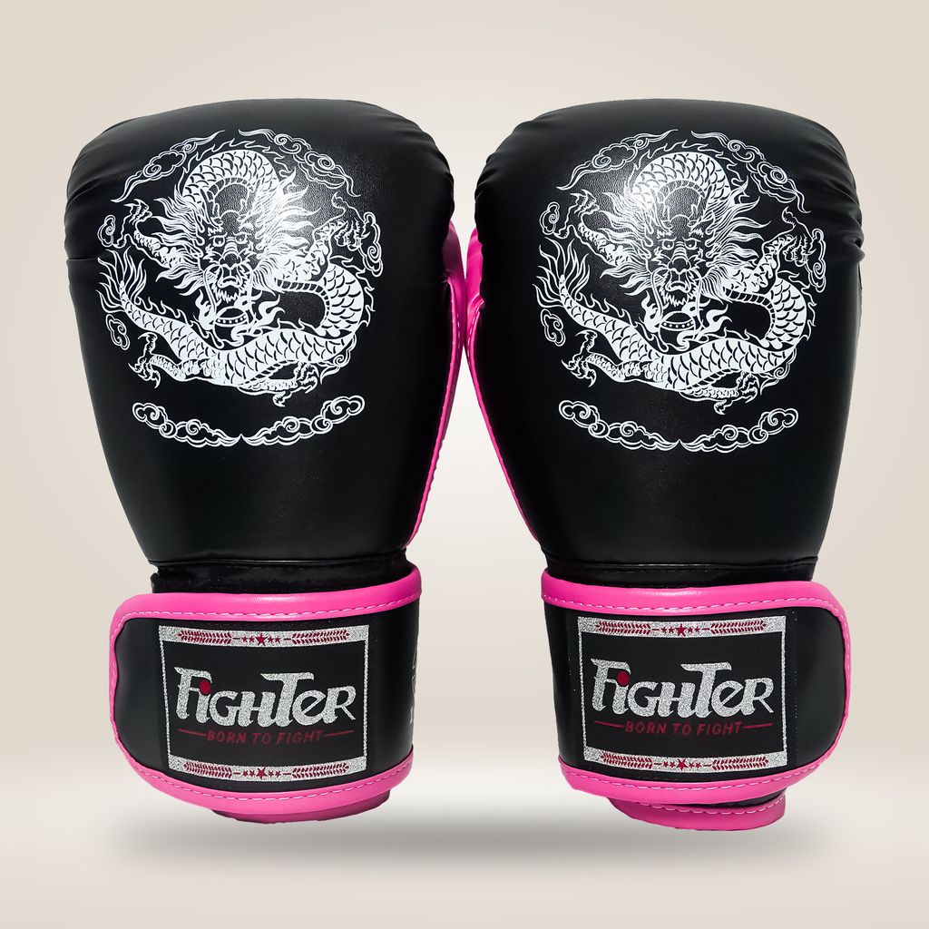 Găng Boxing Fighter Dragon Cao Cấp - Pink