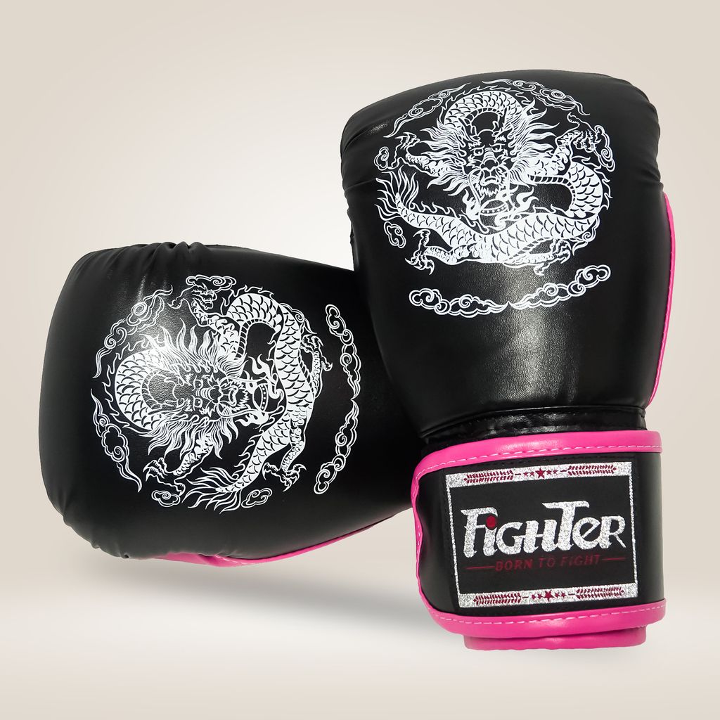 Găng Boxing Fighter Dragon Cao Cấp - Pink