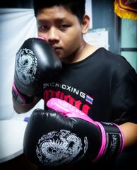 Găng Boxing Fighter Dragon Cao Cấp - Pink