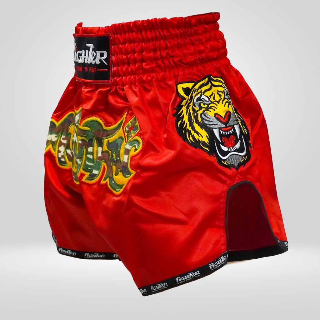 Quần Muay Thái Fighter Tiger Cao Cấp - Red