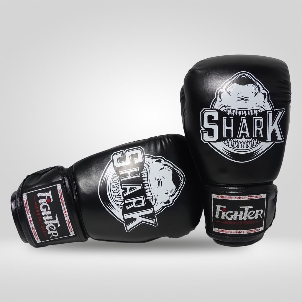 Găng Boxing Fighter Shark Cao Cấp - Màu Đen