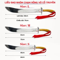 Liễu Đao Nhôm Chạm Rồng Phượng