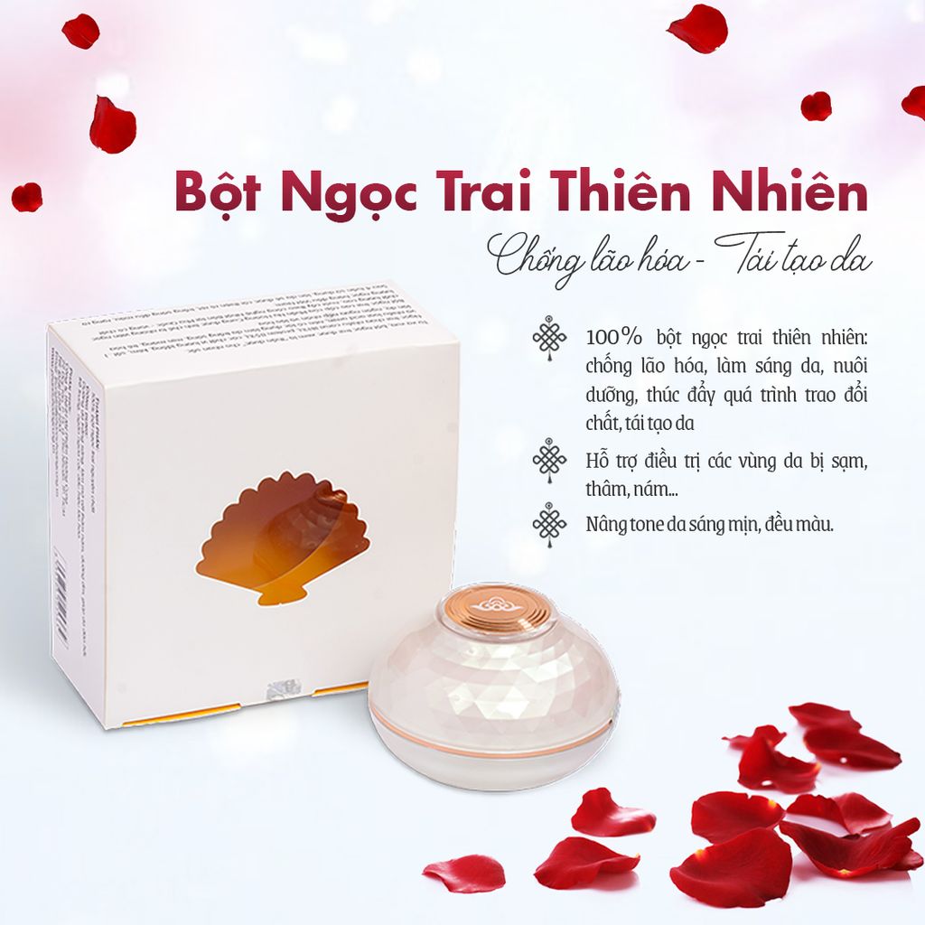 Bột Ngọc Trai Nguyên Chất Thiên Nhiên Phấn Nụ Hoàng Cung Trọng Lượng 30g