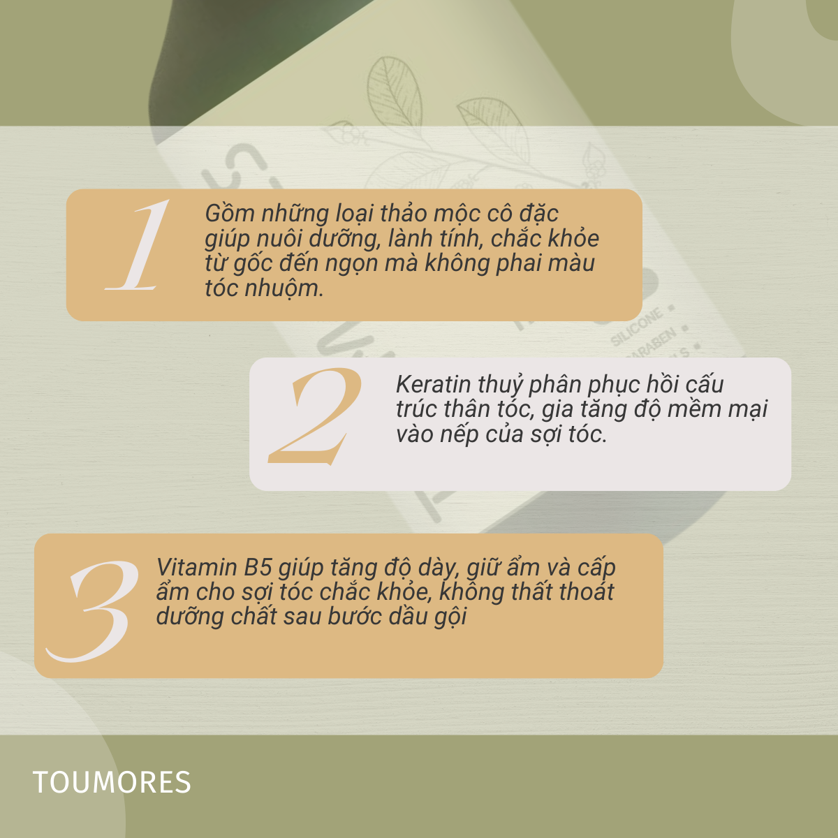 Combo mọc tóc, dày tóc mềm mượt Toumores