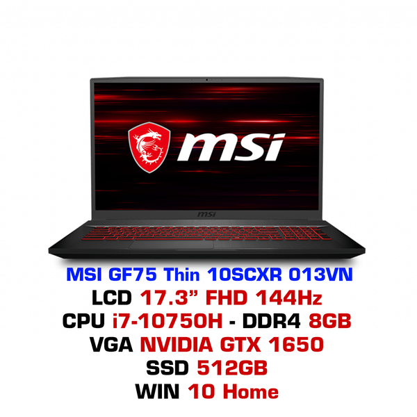  Laptop Gaming MSI GF75 Thin 10SCXR 013VN 