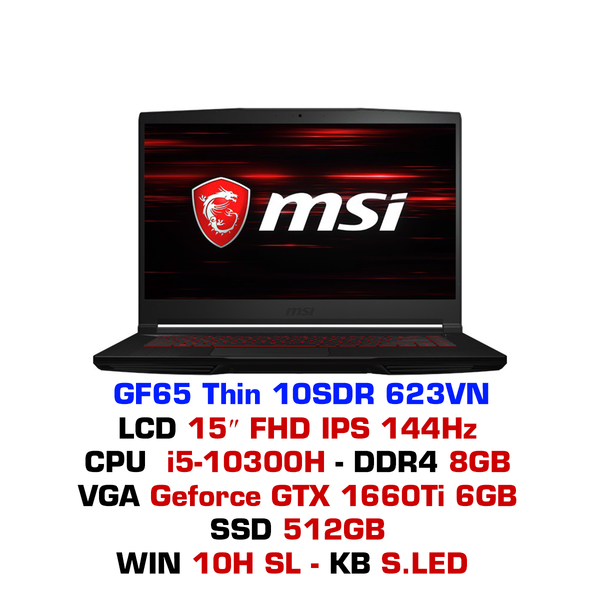 Laptop Gaming MSI GF65 Thin 10SDR-623VN –