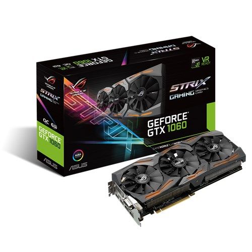  Asus ROG Strix GTX 1060 Gaming Edition OC6G GDDR5 